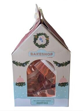 NEW The Bakeshop by Masterclass- Set of 10 Holiday Cookie Cutters